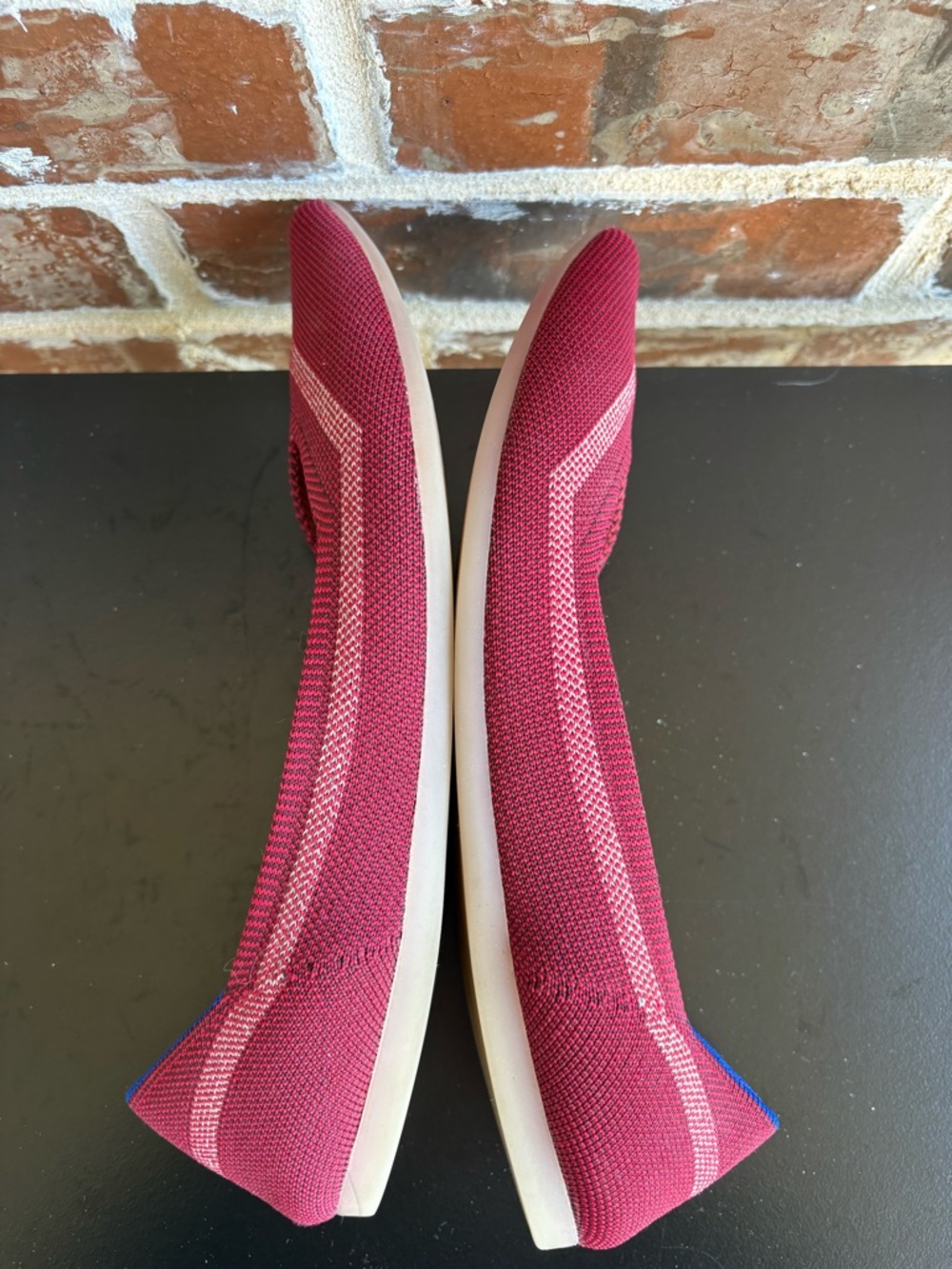Rothy’s The Point Lollipop Red White Stripe Slip On Flats Shoes Size 10  Rare - Picture 11 of 12